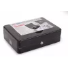 RED EAGLE BOX-300 Metal Cash Box with Key Lock, Black, Steel