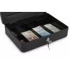 RED EAGLE BOX-300 Metal Cash Box with Key Lock, Black, Steel
