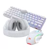 REDRAGON 3-in-1 Wired Gaming Combo Set - Keyboard, Mouse, Headset - White