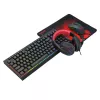 Redragon 4-in-1 RGB Gaming Combo: Full-Size Membrane Keyboard, Optical Mouse, Cloth Mousepad & Stereo Headset