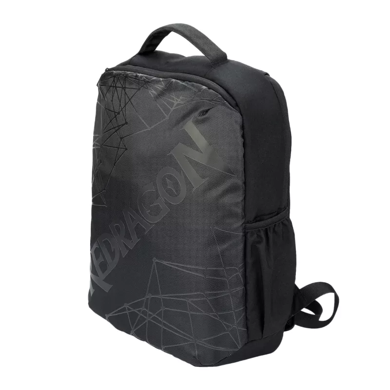 REDRAGON AENEAS 15 Gaming Backpack - Water-Resistant Polyester, Padded 15.6 inch Laptop Compartment, Black with Red Accents