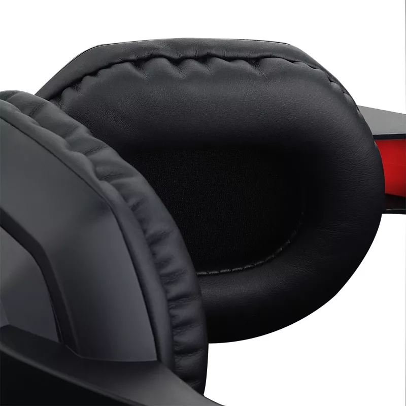 REDRAGON ARES Over-Ear Wired Gaming Headset with Red LED, Omnidirectional Boom Mic, 40mm Drivers, 3.5mm Jack, Black