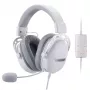 REDRAGON AURORA Over-Ear Gaming Headset - White (50mm Drivers, RGB LED, Detachable Mic)