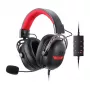 REDRAGON AURORA Over-Ear Gaming Headset with 50mm Drivers, RGB LED, Detachable Mic - Black