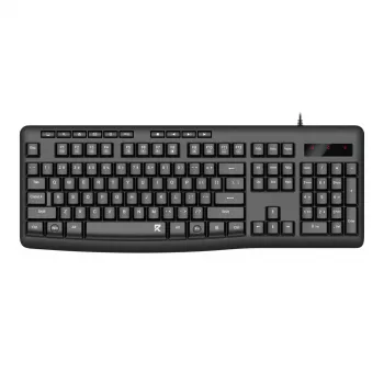 Redragon BK-7366 Full-size Ergonomic Wired Membrane Office Keyboard - Black