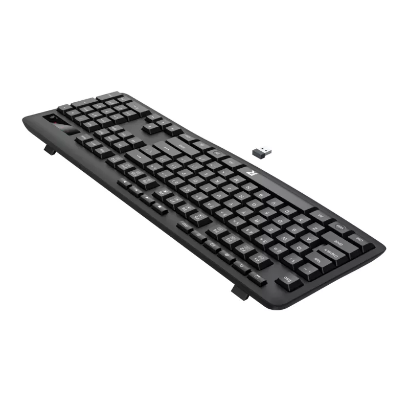 Redragon BK-7367 Full-size Ergonomic Wireless Membrane Office Keyboard - Black