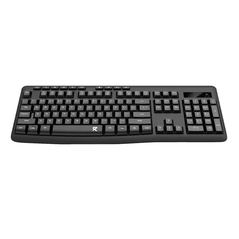 Redragon BK-7367 Full-size Ergonomic Wireless Membrane Office Keyboard - Black