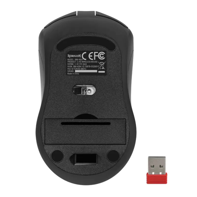 Redragon BM-4054 Wireless Gaming Mouse, 10000 DPI, 2.4GHz, RGB, USB-C Rechargeable