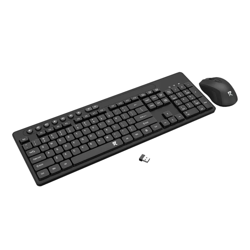Redragon BS-7094 Wireless Keyboard and Mouse Combo - 2.4GHz, Full-Size, Spill-Resistant, Adjustable DPI, Black