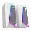 Redragon GS20W ANVIL 3W 2.0 RGB Stereo Desktop PC Speakers - White