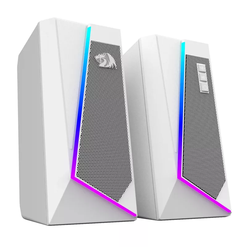 Redragon GS20W ANVIL 3W 2.0 RGB Stereo Desktop PC Speakers - White