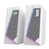 Redragon GS20W ANVIL 3W 2.0 RGB Stereo Desktop PC Speakers - White