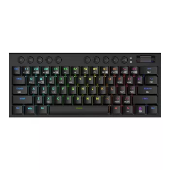 REDRAGON Horus Mini Pro 61-Key Tri-Mode Wireless RGB Low Profile Mechanical Gaming Keyboard - Black (Red Switch)