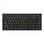 REDRAGON Horus Mini Pro 61-Key Tri-Mode Wireless RGB Low Profile Mechanical Gaming Keyboard - Black (Red Switch)