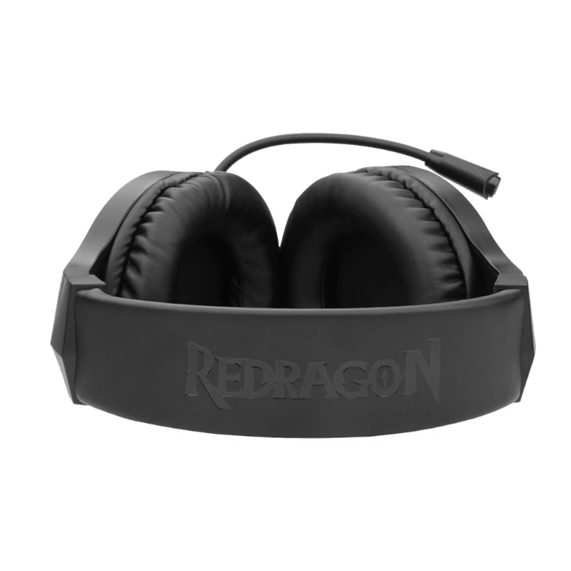 REDRAGON HYLAS H260RGB Over-Ear Gaming Headset with Detachable Microphone, 50mm Drivers, RGB Lighting, 3.5mm Audio + USB Power, Black