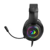 REDRAGON HYLAS H260RGB Over-Ear Gaming Headset with Detachable Microphone, 50mm Drivers, RGB Lighting, 3.5mm Audio + USB Power, Black