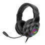REDRAGON HYLAS H260RGB Over-Ear Gaming Headset with Detachable Microphone, 50mm Drivers, RGB Lighting, 3.5mm Audio + USB Power, Black