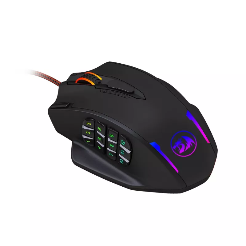 REDRAGON IMPACT 12400DPI MMO Gaming Mouse - Black