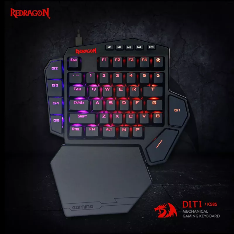 Redragon K585 DITI ELITE PRO RGB 40% Wireless Mechanical Gaming Keyboard - Blue Switches