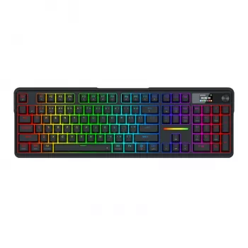 Redragon K762 TERRAFLARE PRO RGB Wireless Gasket Gaming Keyboard - 75% 82 Keys, Tri-Mode, Hot-Swappable, Double-Shot PBT, Black