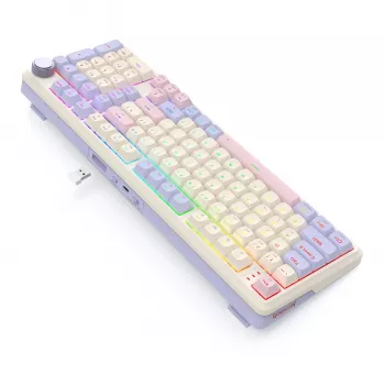 Redragon K768VI-WL Tri-Mode RGB Mechanical Gaming Keyboard – 100 Keys Hot-Swappable (Black)