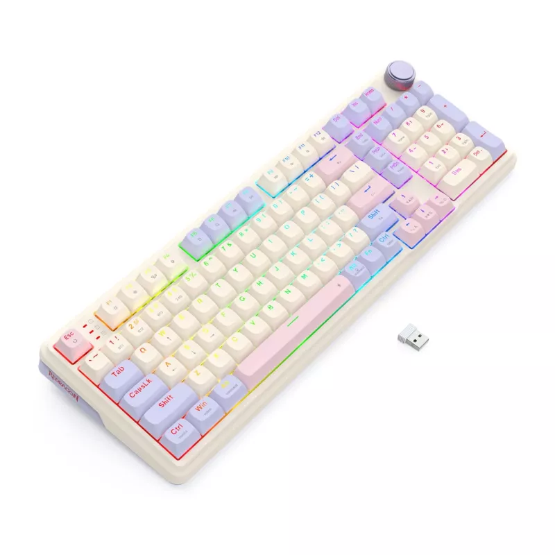 Redragon K768VI-WL Tri-Mode RGB Mechanical Gaming Keyboard – 100 Keys Hot-Swappable (Black)