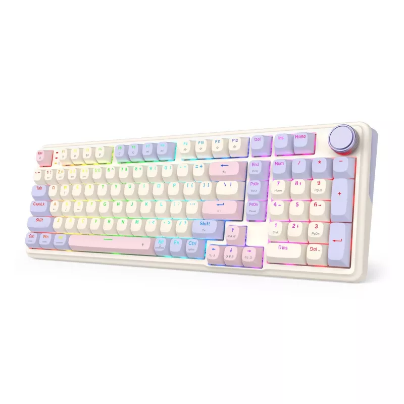 Redragon K768VI-WL Tri-Mode RGB Mechanical Gaming Keyboard – 100 Keys Hot-Swappable (Black)