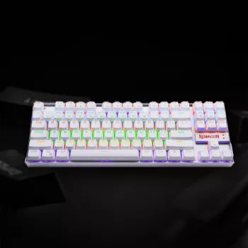 REDRAGON KUMARA Mechanical 87 Key RGB Backlit Gaming Keyboard - White