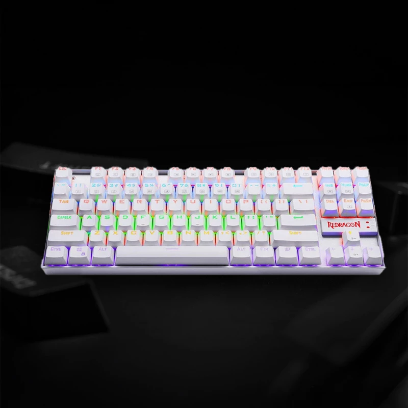 REDRAGON KUMARA Mechanical 87 Key RGB Backlit Gaming Keyboard - White