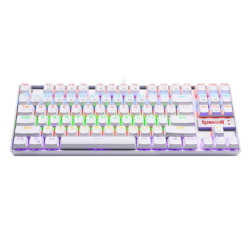 REDRAGON KUMARA Mechanical 87 Key RGB Backlit Gaming Keyboard - White