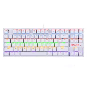REDRAGON KUMARA Mechanical 87 Key RGB Backlit Gaming Keyboard - White