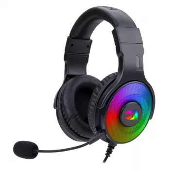 REDRAGON PANDORA H350 RGB Over-Ear Gaming Headset with Detachable Microphone, 50mm Drivers, 3.5mm Audio & USB RGB Power, Black