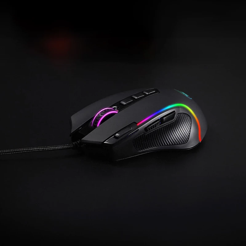 REDRAGON PREDATOR 4000DPI RGB Ergonomic Gaming Mouse - Black