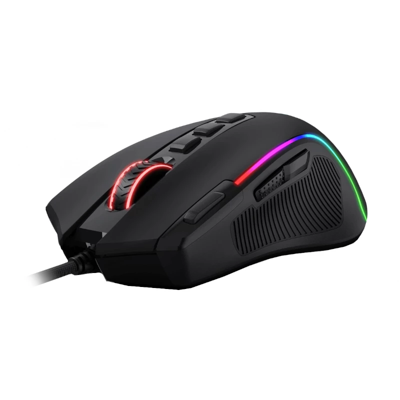 REDRAGON PREDATOR 4000DPI RGB Ergonomic Gaming Mouse - Black