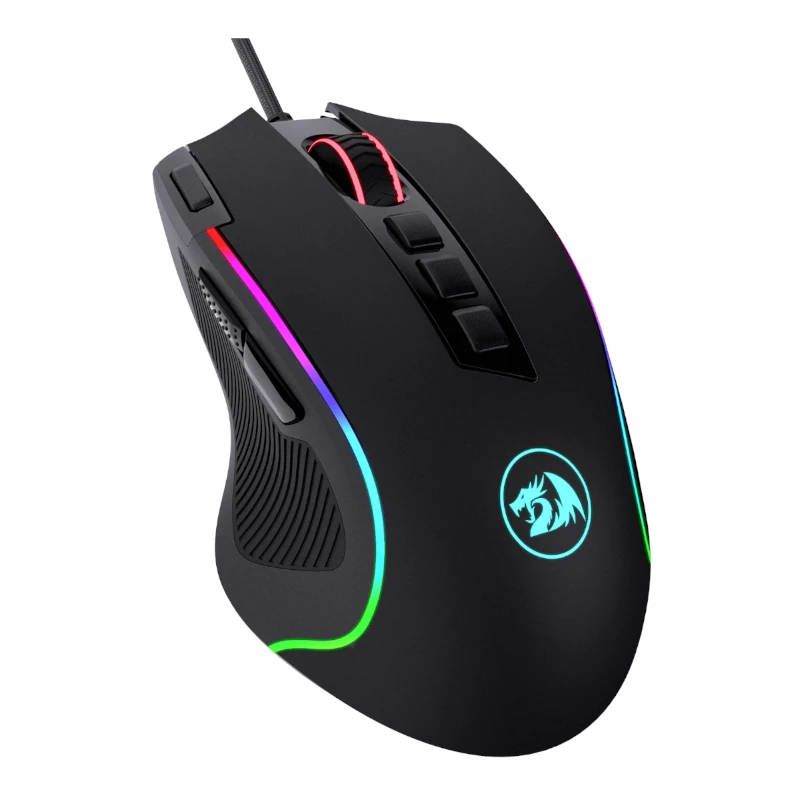 REDRAGON PREDATOR 4000DPI RGB Ergonomic Gaming Mouse - Black