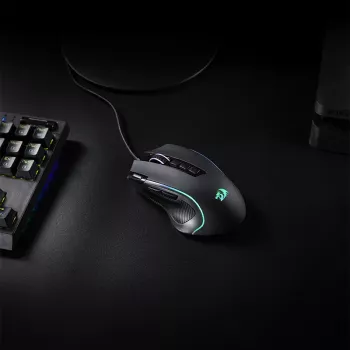 REDRAGON PREDATOR 4000DPI RGB Ergonomic Gaming Mouse - Black