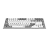Redragon RD-BK-7111 60% Tri-Mode Low-Profile Mechanical Keyboard, RGB Backlit, Hot-Swappable, Black/White