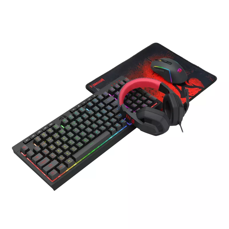 Redragon RD-S149 4-in-1 Gaming Combo: RGB Keyboard, Optical Mouse, Headset & Mousepad