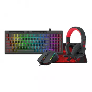 Redragon RD-S149 4-in-1 Gaming Combo: RGB Keyboard, Optical Mouse, Headset & Mousepad
