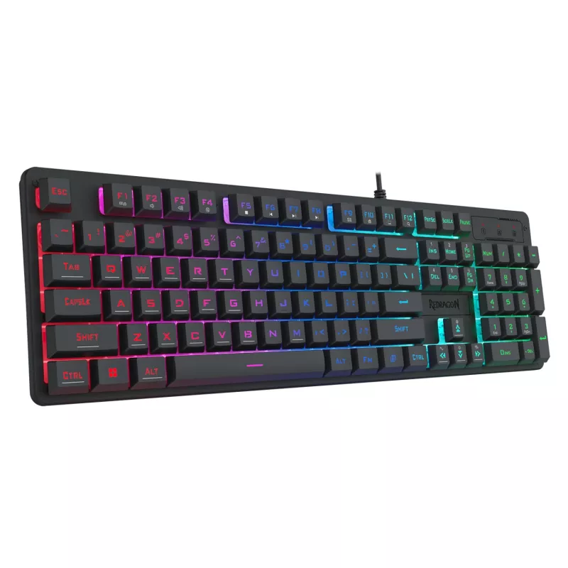 Redragon S107 RGB Gaming Essentials Wired Gaming Keyboard and Mouse Bundle