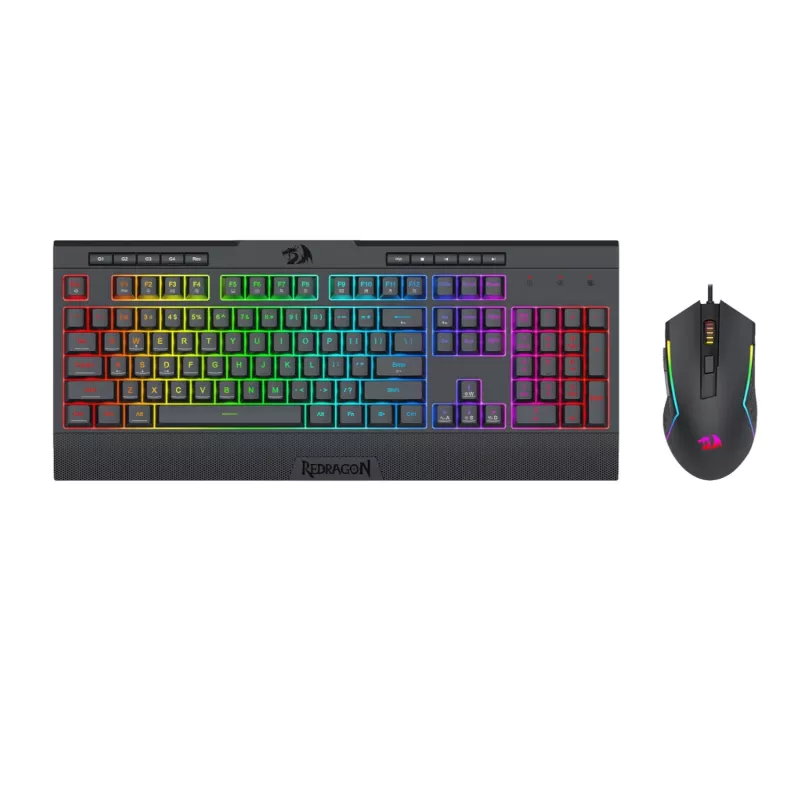 Redragon S151 RGB Gaming Keyboard and Mouse Combo - Black