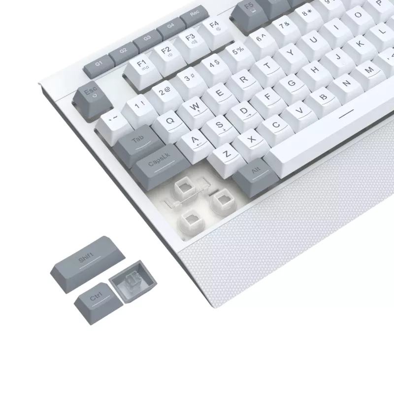 Redragon S151 Wired RGB Gaming Keyboard and Mouse Combo - White and Grey