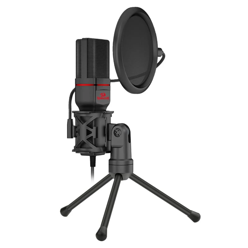 REDRAGON SEYFERT 3.5mm Aux Gaming Microphone with Tripod - Black