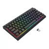 Redragon SHIVA K522 PRO RGB Wireless Gaming Keyboard - Tri-Mode TKL Mechanical, Hot-Swappable Red Switches, Black