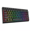 Redragon SHIVA K522 PRO RGB Wireless Gaming Keyboard - Tri-Mode TKL Mechanical, Hot-Swappable Red Switches, Black