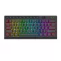 Redragon SHIVA K522 PRO RGB Wireless Gaming Keyboard - Tri-Mode TKL Mechanical, Hot-Swappable Red Switches, Black
