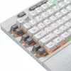 REDRAGON SHIVA RGB Membrane Keyboard, White, Full-Size, 6 Macro Keys, Detachable Wrist Rest, Wired USB