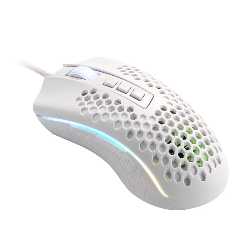 REDRAGON STORM WIRED RGB Gaming Mouse - Lightweight Honeycomb Shell, 12400 DPI Optical Sensor, 7 Programmable Buttons, Omron Switches, PTFE Feet, On-Board Memory