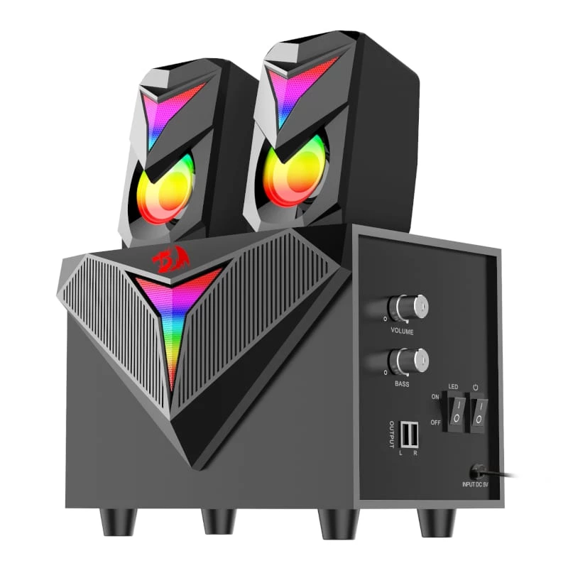 Redragon Toccata GS700 2.0 USB Powered Gaming Speakers with Red LED Backlighting