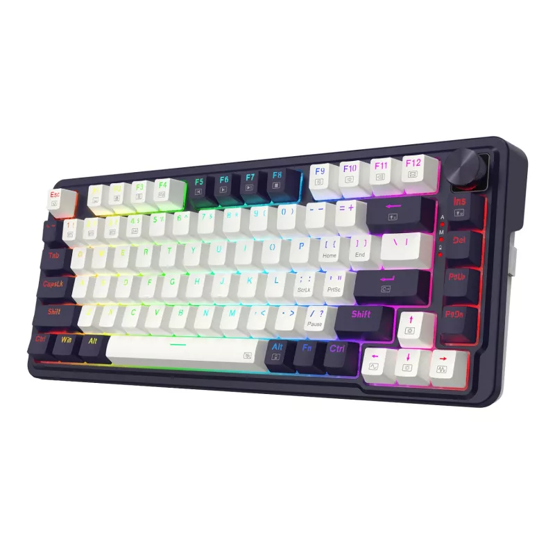 Redragon UCAL K673 PRO 65% Tri-Mode Wireless Mechanical Gaming Keyboard - Black (Hot-Swappable, Gasket Mount, RGB)